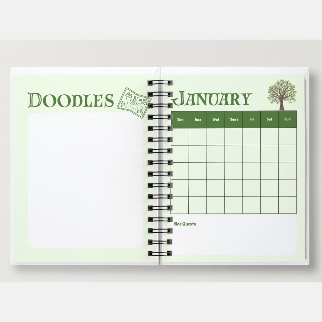 There and Back Again Planner | Cozy Fantasy Digital Planner & Quest Journal