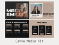 Black & Tan Chic Media Kit Template (Canva)