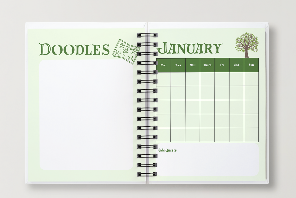 There and Back Again Planner | Cozy Fantasy Digital Planner & Quest Journal